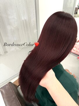 ハピネス 梅田茶屋町店(HAPPINESS) 韓国艶髪/ブリーチなしカラー/ワインレッドボルドーカシスカラー