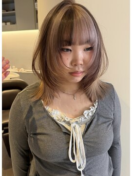 ニコフクオカヘアーメイク(NIKO Fukuoka Hair Make) 《NIKO》デザインカラー×レイヤーボブ福岡天神
