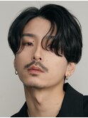 原宿ニュアンスパーマ毛流れヘアセンターパート大人ビジネスヘア