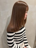 ベルベットヘア 千早店(Velvet hair)&nbsp;ローレイヤー×髪質改善カラー×オリーブベージュ【みつ】