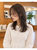 ミディアムレイヤーくびれミディアム顔周りレイヤー髪質改善