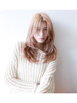 ジェニーバイメノン(JENNIE by Menon) ハッシュカット　レイヤー　前髪なし　ミルクブラウン