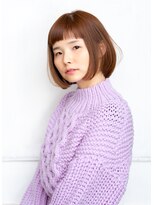 モカ ヘアーデザイン(moca HAIR DESIGN)&nbsp;【moca HAIR DESIGN】前髪パッツンのあご下の内巻きボブ