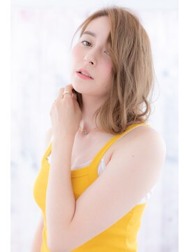 ヘアアンドビューティー ミック(Hair & Beauty miq) ラフかわいいハイトーンカラー無造作くせ毛風カールb