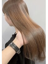 ジーナ 船橋(Zina)&nbsp;小顔セミウェットウェーブピンクベージュハイライトカラー