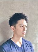 不朽の人気◎メンズ/刈り上げ/アップバング