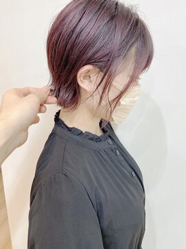 モリオ フロム ロンドン 成増店 【morio成増／ムラマツ】大人かわいいショートボブピンク外ハネ