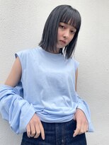 ノーム(norm)&nbsp;前髪ぱっつん/黒髪ボブ/黒髪ミディアム/ロブ/ストレートボブ