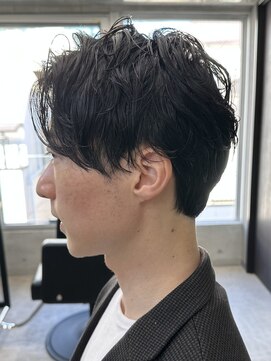 フイ 自由が丘(men's salon Hui) メンズ/アップバング/ツーブロックマッシュ/束感ショート