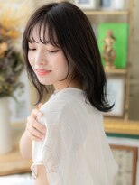 カバーヘア ブリス 川口(COVER HAIR bliss) 暗髪バレイヤージュくせ毛風エアリーミディc3川口20代30代40代