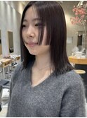 ボブ/ロブ/切りっぱなし/サイドバング/ストレート/地毛/鎖骨