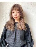 ハイトーンベージュ◎ローライトブラウン/セミロング