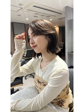 ラボヌールヘアーノーブル 新越谷店(La Bonheur hair noble) シースルーバング 大人ボブデザインカラーレイヤーカット