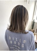 バレイヤージュ×ミルクティーベージュ