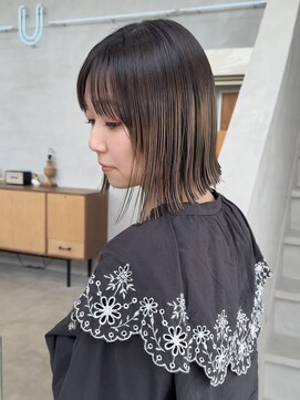 ユーラボラトリー(U LABORATORY) 根本が気になりづらいプレイングカラー/ぱつとボブ【群馬/太田】