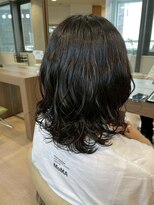 アウラ(AURA)&nbsp;盛岡駅レディースパーマショートパーマコテ巻き風パーマ30代40代