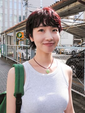 トゥコ(tuco) ショート ブリーチなし 赤髪 ピクシーショート パーマ カット