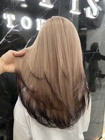 ラピス 渋谷本店(Lapis) エンドカラー/ミルクティーカラー/レイヤーカット/髪質改善