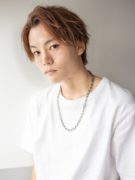 メンズ/センターパート/ツイストスパイラルパーマ