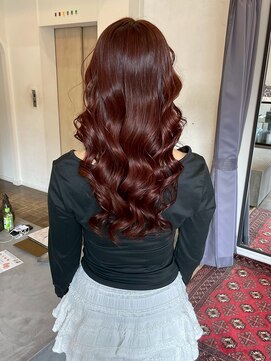 ヘアーアイスカルテット(HAIR ICI QUARTET) ブリーチなしラベンダーピンク似合わせカット愛されロング