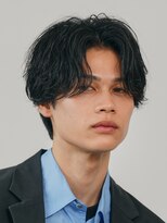 テン 心斎橋(tenn.) 難波ニュアンスパーマセンターパートフェザーパーマ毛流れパーマ