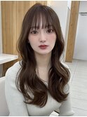 ハッシュカットレイヤーカットシースルーバング韓国ヘア