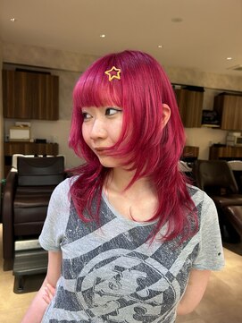 フェイス 石川町 (FACE) チェリーレッド/暖色カラー/ダブルカラー/レイヤーカット
