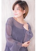 【DISHEL】大人かわいいショートボブ 小顔コンパクトスタイル