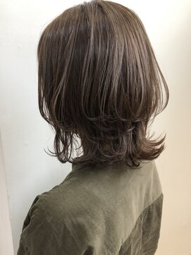 フリッカ(Flicka) ミディアムウルフ×ミルクティーブラウン ［Flicka・仙台駅前］