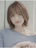 大人可愛い前髪あり外ハネボブ20代30代【AIN.表参道】川原大地