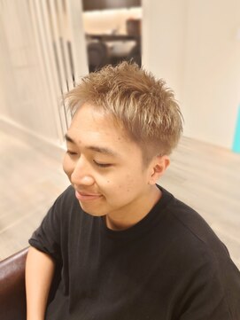 アンプリュス リアン(1+ Unplus lien) メンズブロンドグレージュ×ダブルカラー/亀戸/錦糸町