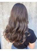 【打越】ロング×プラチナグレージュ