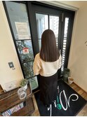 五反田駅美容室☆モテロングストレート/美艶髪/透明感ブラウン