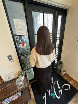 ディッシュ 五反田(dish) 五反田駅美容室☆モテロングストレート/美艶髪/透明感ブラウン