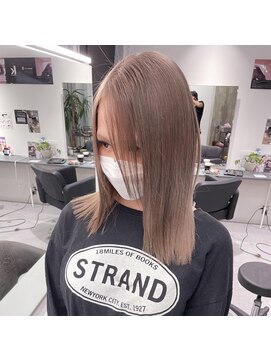 キング 梅田(K!ng) 【梅田】ミルクティーベージュベージュカラー髪質改善カラー