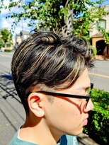 ラボーテイサミヘアーイースト(La.beaut'e ISAMI HAIR EAST) MEN’S HAIRハイライトマッシュパーマ〈理容室〉東浦和メンズ