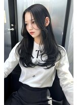 ランズ(LANDS)&nbsp;アッシュカラーザクザクレイヤーカット 【韓国ヘア 大阪 梅田】