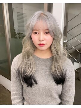 レコ 渋谷(LECO) 艶髪ハイトーン裾カラーアッシュカラーシアーカラー