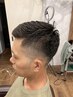 アイロンパーマ+フェードカットや周りの刈り上げ