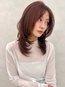 エジョン 八幡山店(Aejon) レイヤーロング/ヘルシースタイル/韓国ヘア/ベビーピンク/調布