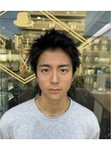 束感ショートレイヤースパイキーショートメンズビジネスヘア