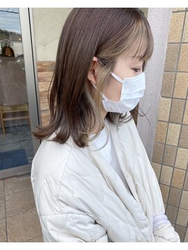 マイ ヘア デザイン 岡崎(MY hair design) 切りっぱなしボブ/エアリーロング/美髪/ピンクブラウン/岡崎