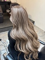 ブレンド 渋谷(BLend)&nbsp;前髪ハイライトカラー似合わせカットウェーブミディアム