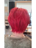 赤髪韓国系メンズセンターパート