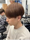 マッシュナチュラルカラーマッシュメンズヘアカラーツーブロック
