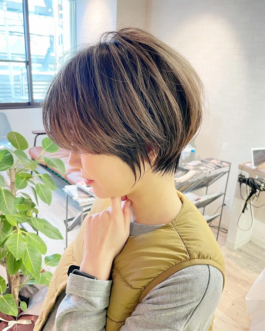 似合わせカット＋透明感カラー【白髪も対応】【佐賀/ショートヘア/髪質改善】