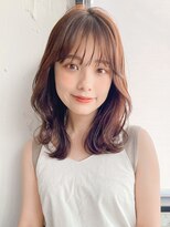 アグノス 青山(Agnos) ミニウルフ デジタルパーマ サイドバング 小顔 レイヤー