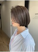 ショートボブハイライトレイヤーカットヘアセット髪質改善天文館
