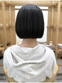 Say.ショートボブブルーカラー地毛風ストレートミニボブ表参道