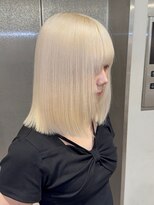 ベレーザ 渋谷(BELEZA)&nbsp;15741ブリーチ＆ダブルカラーホワイトブロンドアッシュブロンド
